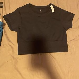 American Eagle office seamless crop tshirt